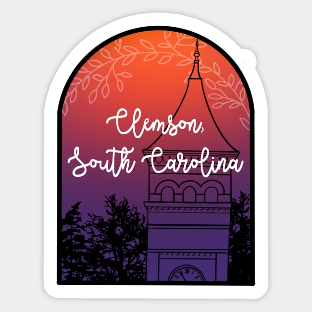 Clemson South Carolina Sticker by DRHArtistry